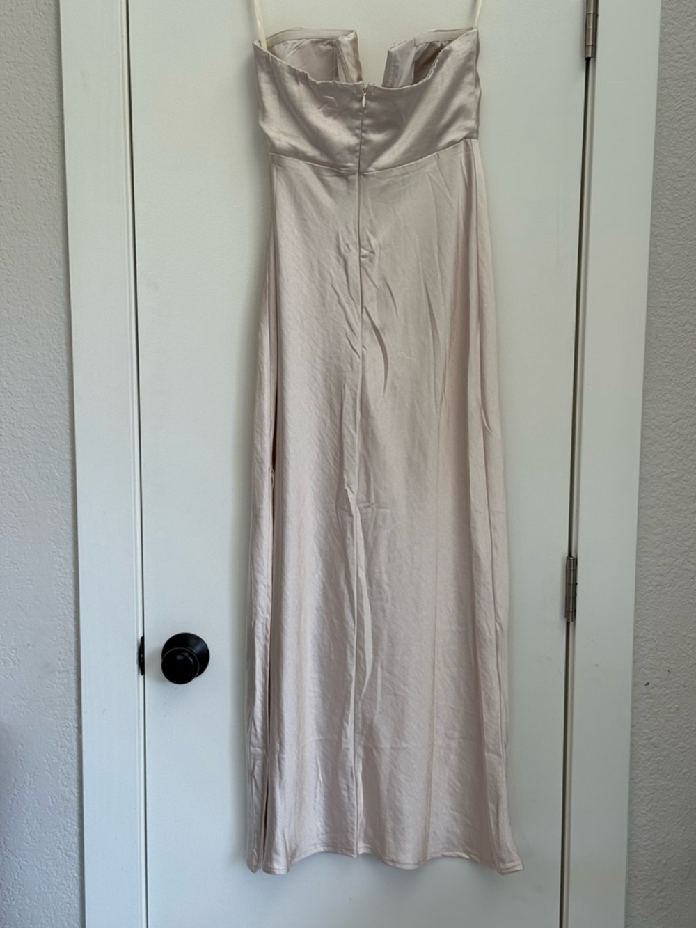 Ma Jolie Strapless Midi Dress Champagne by saints and secrets - Picture 3 of 10